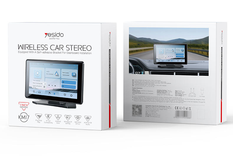 Yesido KM17 7 inç Carplay, BT 5.0 ve Mikrofonlu Araç Navigasyonu
