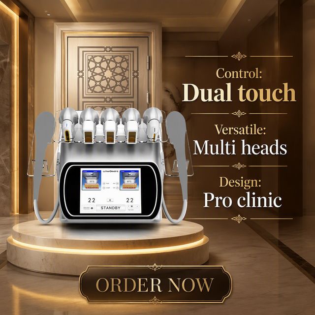 2 in 1 Hifu  Dual Probe System Skin Rejuvenation Facial Lifting Shrink Pores Anti-Aging Beauty Machine