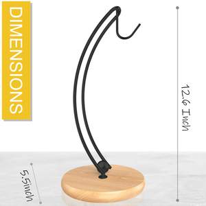 Supporto del supporto del gancio della banana della frutta del filo metallico della base di <span class=keywords><strong>legno</strong></span> del <span class=keywords><strong>tavolo</strong></span> del ripiano per la banana - Product Image 2