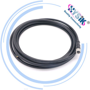M8 Vrouwelijke Rechte Enkelkoppige Kabel met Open Eind voor Veldbedrading - Product Image 2