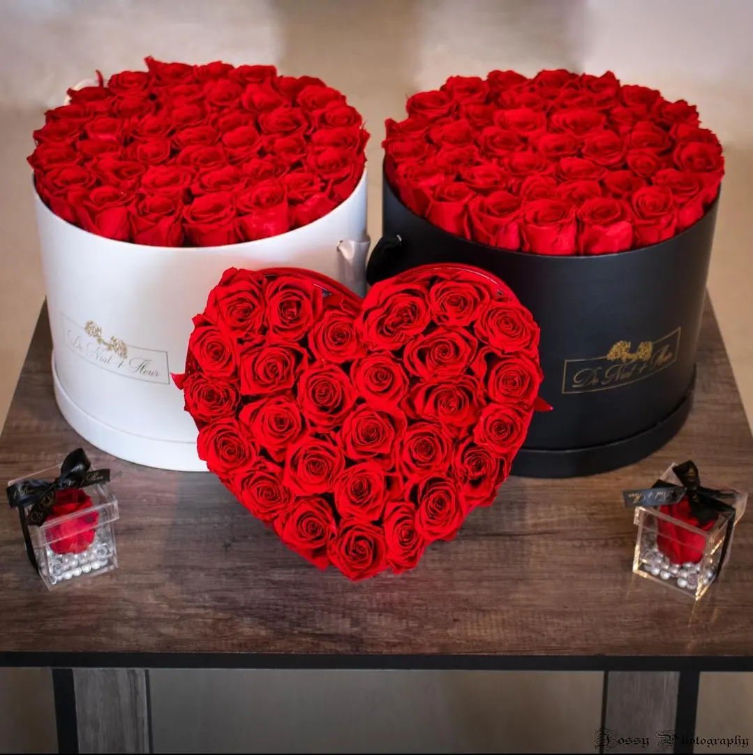 नई डिजाइन बिल्कुल सही संरक्षित गुलाब का फूल प्यार वेलेंटाइन उपहार के लिए बिक्री के लिए उपहार बक्से में 2021