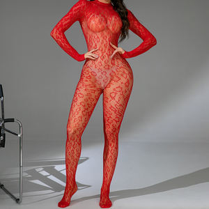 Dames <span class=keywords><strong>Sexy</strong></span> Luipaardprint <span class=keywords><strong>Mesh</strong></span> <span class=keywords><strong>Bodystocking</strong></span> Dunne Transparante Eendelige Netkous Nieuwe Bodysuit Nachtkleding Lingerie G135 - Product Image 3