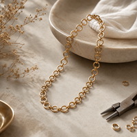 Collier chaîne à maillons ovales personnalisé pour femmes, vente en gros