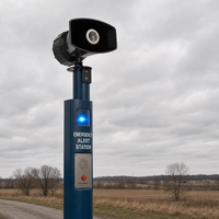 Sirène d'alarme haute décibels 380 VCA avec haut-parleur ABS et ailettes de refroidissement pour usage d'urgence en usine et en cas d'incendie
