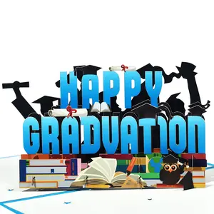 3D Pop Up Greeting Cards Happy Graduation Holiday Wishes Card Happy Graduation Card