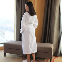 Peignoir en éponge pour femme, super doux et luxueux, 100% coton, logo brodé personnalisé, vêtements de nuit pour spa et hôtel, style tendance