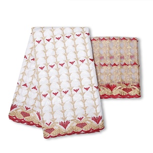 <span class=keywords><strong>Bazin</strong></span> Riche africain brodé, dentelle, Tulle, tissu pour femmes, fête, mariage - Product Image 2