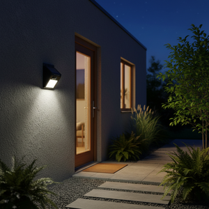 Lampada da parete solare a LED nera con sensore di movimento da 4W (Electro DH 81.774/N) - Product Image 3