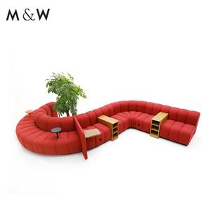M & W, nuevo diseño, muebles curvos de lujo, recepción, oficina, sala de tela, sofás modulares de ocio - Product Image 4