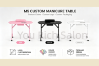 Table de Salon de Manucure Professionnelle Pliable avec Aspirateur Intégré – Vente en Gros Direct Usine