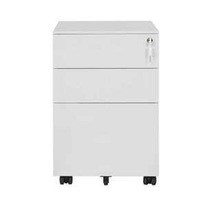 Office Mobile Storage Small Cabinet Steel File Cabinet With 3 Drawers