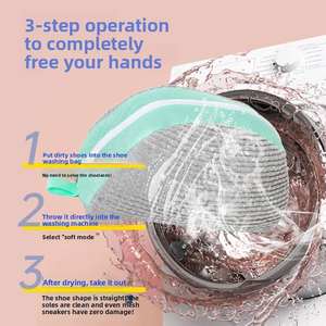 Sac de lavage de chaussures spécial anti-déformation épaissi, outil de lavage de chaussures paresseux pour toutes les machines à laver, ne endommage pas les chaussures - Product Image 3