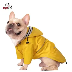 ZYZ पालतू मध्यम कुत्ते बारिश जैकेट, छोटे कुत्ते रेनकोट, बारिश कोट कुत्ते कपड़े परिधान और सामान के लिए चिंतनशील धारी p
