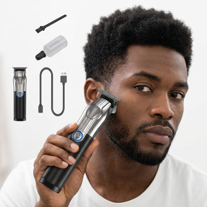 Set de Dos Máquinas Eléctricas Inalámbricas para Cortar el Cabello para Hombre, Cuchillas de Acero Inoxidable, Uso en Hoteles, Regalo del Día del Padre, Dorado - Product Image 2