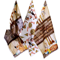 Serviettes de cuisine en microfibre imprimées sur mesure, séchage rapide, absorbantes, chiffons à vaisselle carrés, chiffons de nettoyage écologiques, vente en gros OEM