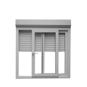 Balcón exterior ventana <span class=keywords><strong>corredera</strong></span> de aluminio ventana <span class=keywords><strong>corredera</strong></span> de cristal francés <span class=keywords><strong>con</strong></span> <span class=keywords><strong>persiana</strong></span> enrollable eléctrica - Product Image 1