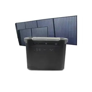 사용자 정의 로고 충전 배터리 2000W 220V 110V 태양열 발전기 전원 공급 장치 2500W 휴대용 발전소 가정용 야외 캠핑카