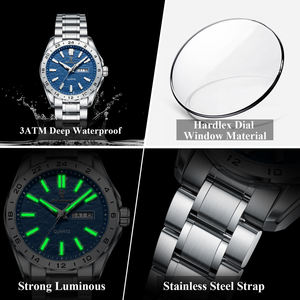 Hot Sale Poedagar 683 Waterproof Luminous Watch for Men Business Round Dial Stainless Steel Strap Fashion Men's Quartz Watch - Product Image 5