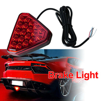 Feux de freinage centraux universels F1 Style Triangle rouge LED pare-chocs arrière feu stroboscopique feux de voiture triangulaires