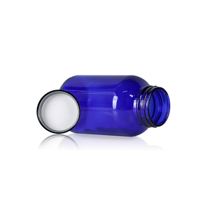 Bouteille en verre personnalisée, flacon en verre bleu transparent, emballage pharmaceutique en verre pour produits de santé avec bouchon à vis - Product Image 3
