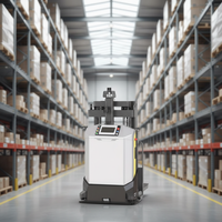 JICHUAN - Transpaleta Motorizada Inteligente Autónoma, Robot de Almacén LiDAR AGV, Montacargas Guiado por Láser, Capacidad de Carga de 1-3 Toneladas