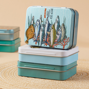 Hộp thiếc hình chữ nhật màu tins lon du lịch hộp thiếc với bản lề Jewel trường hợp bán buôn thiếc bao bì Quà Tặng tin - Product Image 6