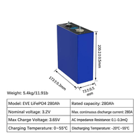 Stock PL CATL 314Ah prismatique Grade A Stock UE LiFePO4 EVE 105Ah 280Ah 3.2V Cellules de batterie LiFePO4 pour stockage d'énergie EV