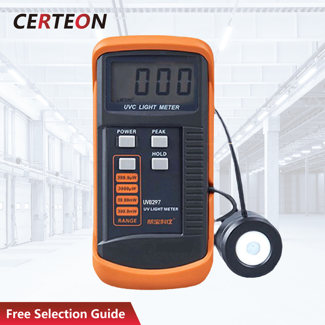 Handheld Sterilization Lamp Sensor Digital Portable Disinfection Germicidal Tester Radiometer Intensity UV UVC Light Meter