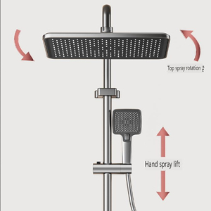 Ensemble <span class=keywords><strong>de</strong></span> douche à affichage numérique, touches <span class=keywords><strong>de</strong></span> piano, design moderne, aluminium poli, lumière ambiante LED, pluie douce <span class=keywords><strong>pour</strong></span> <span class=keywords><strong>robinet</strong></span> <span class=keywords><strong>de</strong></span> <span class=keywords><strong>salle</strong></span> <span class=keywords><strong>de</strong></span> <span class=keywords><strong>bain</strong></span> - Product Image 5