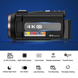 Videocámara Digital <span class=keywords><strong>Sonida</strong></span> 4K 2.7K 1080P con Zoom 16X, Grabación 4K, Sensor CMOS, Función de Visión Nocturna, Pantalla Táctil IPS de 3.0" y WIFI - Product Image 6