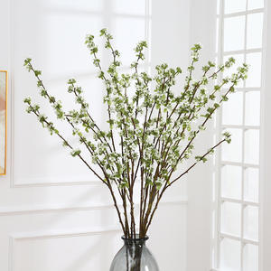 Rama Larga con Hojas, Flores Artificiales, <span class=keywords><strong>Flor</strong></span> de Spiraea Artificial para Decoración Floral del Hogar, Centro de Mesa para Bodas, Guirnalda, Arco - Product Image 2
