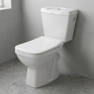 WC en céramique deux pièces à chasse double, à sortie horizontale, avec siphon en P italien, fabriqué en Chine, prix - Product Image 2