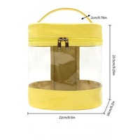 Sac de rangement cosmétique en PVC coloré à lettres, résistant à l'eau, avec poignée souple, ouverture supérieure à fermeture éclair, grand format, design tendance Lider