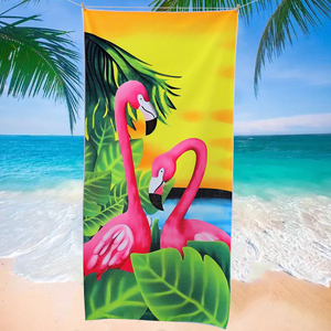 Serviette de plage en microfibre personnalisée avec logo, 70x140cm, imprimé flamant rose, anti-sable, séchage rapide pour adultes et <span class=keywords><strong>piscine</strong></span> - Product Image 2