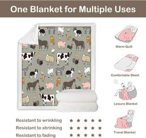 ผ้าห่มขนสัตว์เลี้ยงสำหรับโซฟา: ผ้าห่มเชอร์ปาเนื้อนุ่มสำหรับคนรักสัตว์ - ผ้าห่มลายวัว - Product Image 5