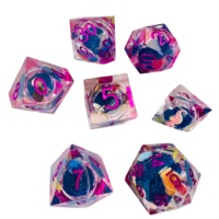 Dungeons and Dragons RPG Jeu de dés faits à la main 16mm Cube carré polyédrique dés en résine avec noyau liquide dés en plastique personnalisés