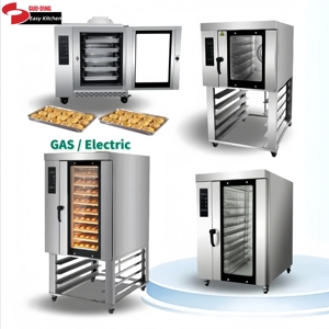 Horno de Convección Comercial ETL de 4/5/8/10/12 Bandejas con Función de Vapor para Pan, Pasteles y Repostería, Estilo Unox, Precio de Horno Combinado con Ventilador - Product Image 3