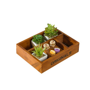 Organizador de Escritorio de Madera Rectangular con Parte Superior Abierta y Compartimentos para Decoración de Oficina en Casa y Artículos Pequeños - Product Image 3