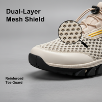 Chaussures de wading ultra-légères à bout large, hybrides, respirantes, en maille double couche, séchage rapide, semelle antidérapante, pour plage et rivière