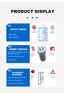 <span class=keywords><strong>Condensateur</strong></span> à double course <span class=keywords><strong>de</strong></span> moteur rond fendu <span class=keywords><strong>de</strong></span> haute qualité pour climatiseur - Product Image 5