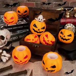 Tasse Citrouille Anti-Stress TPR Amusante et Nouveauté pour Halloween, Jouet de Décompression pour Enfants Garçons et Filles - Vente Chaude - Product Image 3