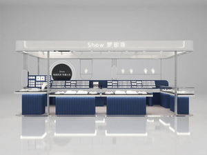 Custom Jewelry <b>Display</b> Island | Boutique Center Showcase | Wooden LED Lighting <b>Cabinets</b> | Turnkey Retail Store Solutions - Product Image 2