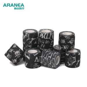 ผ้าพันกีฬาป้องกันการบาดเจ็บ แบบยืดหยุ่น ติดเองได้ ลายหัวกะโหลก สายฟ้า ความหวัง สีดำ สำหรับทุกเพศ ใช้กลางแจ้ง - Product Image 5