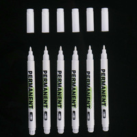 Stylo marqueur acrylique à encre permanente pour artiste, surligneur blanc extra 1mm, doublure étanche