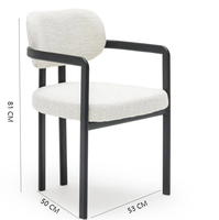 Chaises de salon modernes en tissu bouclé, dossier incurvé, pieds en métal, lot de 4