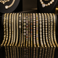 Bracelet à maillons en émail et CZ synthétique plaqué or 14 carats, multi-styles, bijoux Xuping, vente en gros, accessoires de mode pour femmes