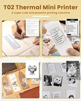 Imprimante photo thermique de poche sans encre portable Phomemo T02 pour papier autocollant de 53 mm