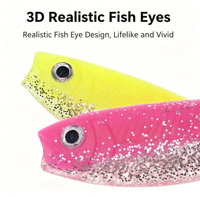TG 3 pièces/sac 8cm 10cm 12cm Vente Chaude Leurre de Pêche en PVC de Haute Qualité Appât Souple à Queue en T Segments Articulés Pêche en Mer