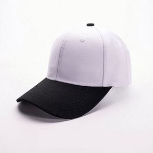 Casquette de baseball personnalisée en gros, 6 panneaux, rigide, bicolore, 100 % coton, avec logo brodé - Product Image 2