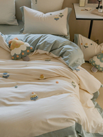 Parure de lit de luxe sur mesure en coton brodé 300 fils, taille King Size, vente en gros